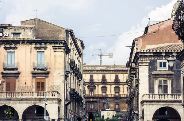 Beautiful cityscape of Italy, historical street of Catania, Sici — Stock Photo, Image