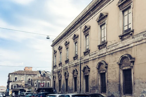Beautiful cityscape of Italy, historical street of Catania, Sici — Stock Photo, Image