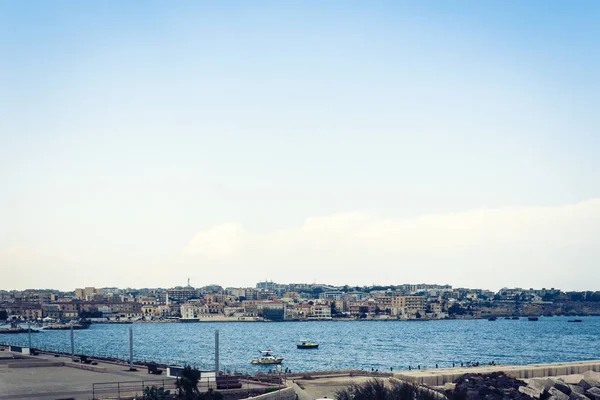 Frente ao mar da Ilha Ortygia (Ortigia), vista de Siracusa, Sicília , — Fotografia de Stock