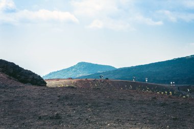 Etna Dağı, İtalya, Sicilya 'nın doğu kıyısında aktif volkan..