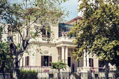 İtalya 'nın güzel şehri, Catania' nın tarihi sokağı, Sici