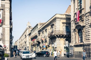 Catania, Sicilya, İtalya 14 Ağustos 2018: Geleneksel mimar