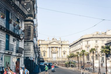 Catania, Sicilya, İtalya 14 Ağustos 2018: Geleneksel mimar