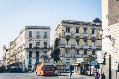 Catania, Sicilya, İtalya 14 Ağustos 2018: Geleneksel mimar