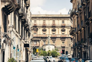 Sicilya 'nın geleneksel mimarisi İtalya' da, tipik C caddesi