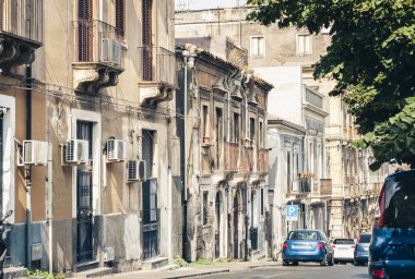 Sicilya 'nın geleneksel mimarisi İtalya' da, tipik C caddesi