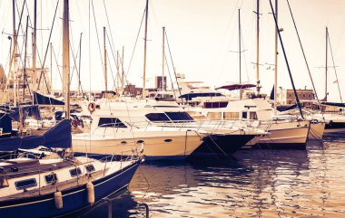 Sicilya 'da gün batımı, Catania Liman İdaresi, deniz manzaralı