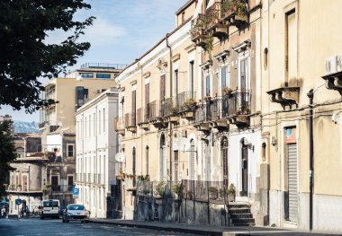 Catania, Sicilya. 8 Ağustos 2018: İtalya 'nın güzel şehri.