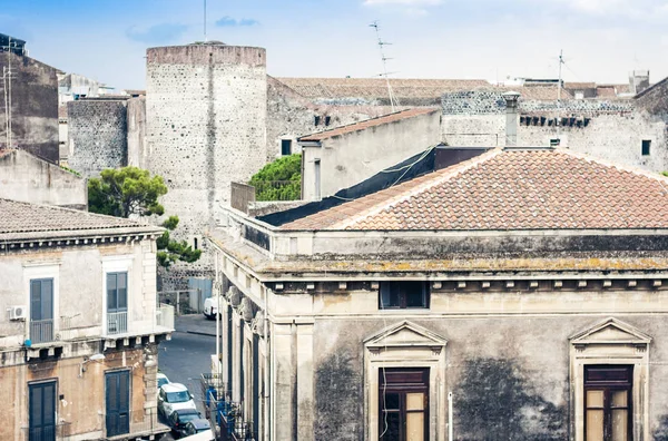 Catania Dächer, Luftbild, Reisen nach Sizilien, Italien. — Stockfoto