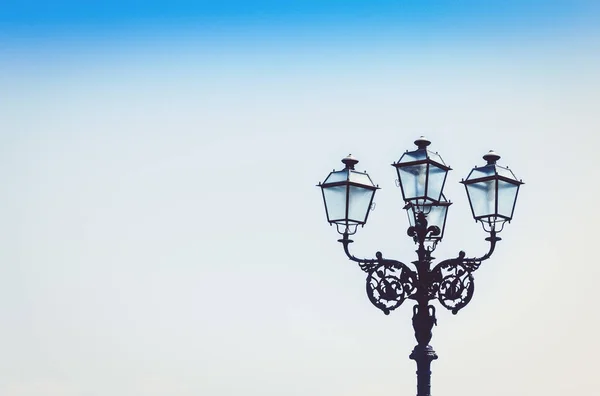 Old street lamppost ��� vintage light on streets in Catania, Sic