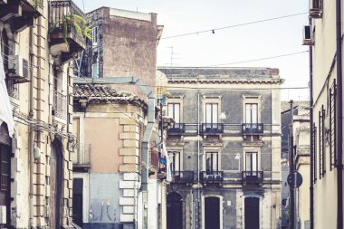 Sicilya 'nın geleneksel mimarisi İtalya' da, tipik C caddesi
