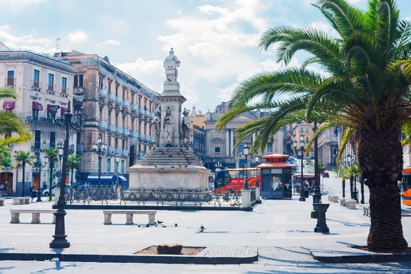 Catania Sicilië Italië Uitzicht Straat Het Historische Deel Van Stad — Stockfoto