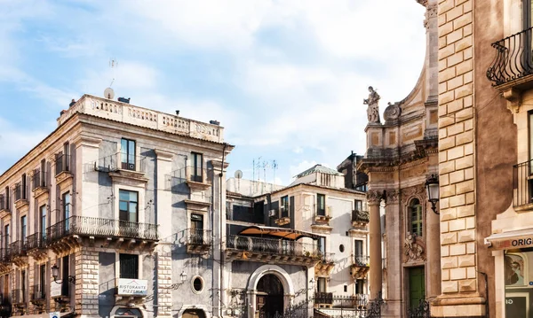 Uitzicht Straat Het Historische Deel Van Stad Oude Gebouwen Barocoo — Stockfoto