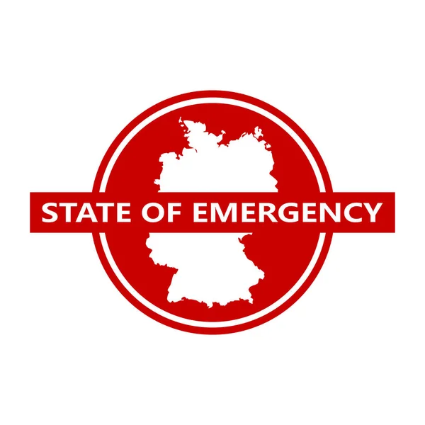État Urgence Allemagne Vecteur — Image vectorielle