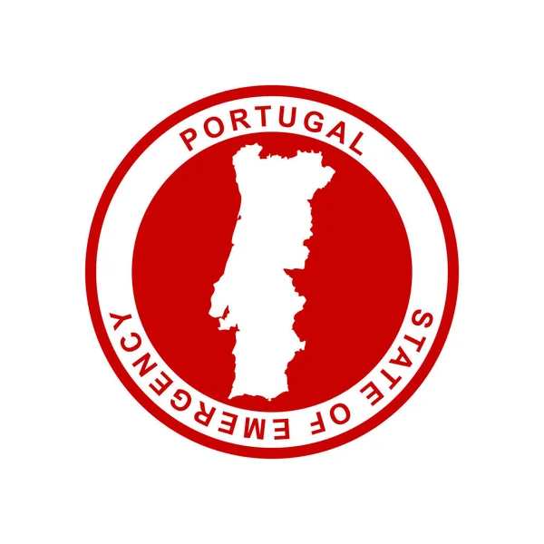State Emergency Vector Portugal — Stock Vector