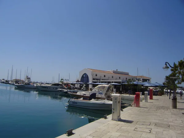 Yachts Στην Προβλήτα Μαρίνα Λεμεσού Κύπρος Λεμεσός — Φωτογραφία Αρχείου