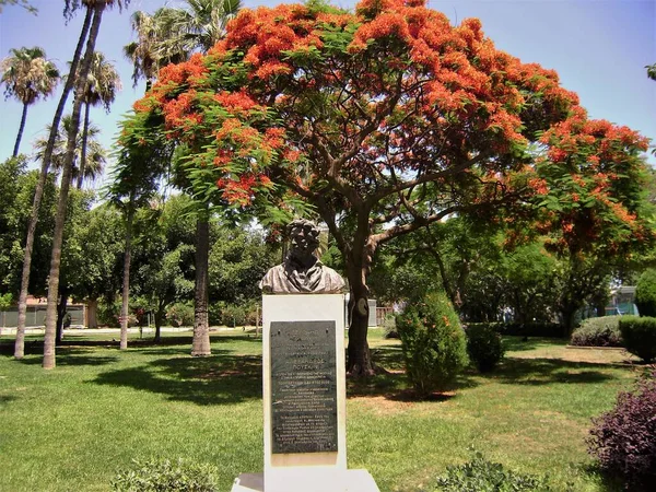 Kypr Limassol Městský Park Památník Pushkin — Stock fotografie