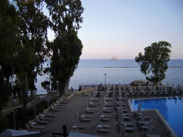 リマソールキプロス観光地 地中海だホテルからの眺め — ストック写真