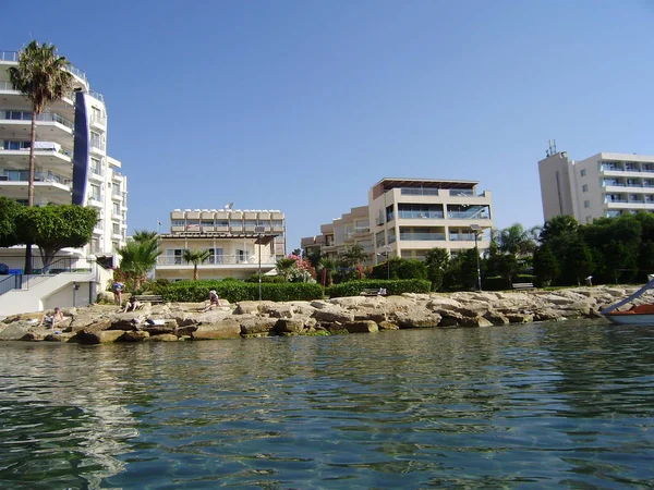 Limasol Cyprus Turistik Bölge Akdeniz Otelden Deniz Manzaralı — Stok fotoğraf