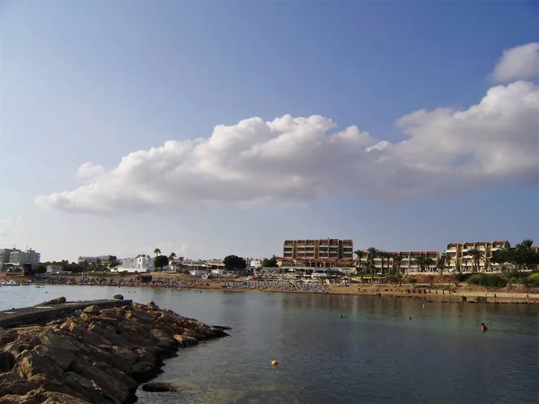 Cyprus Paralimni Coast Mediterranean Sea Coast Beaches Coastline Sights Mediterranean — 图库照片