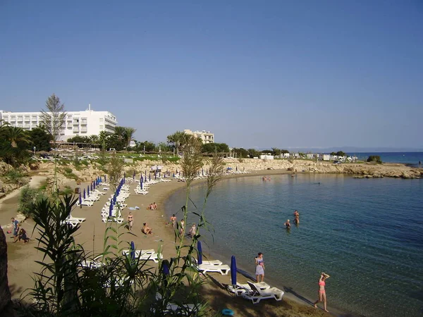 Cyprus Bénulás Földközi Tenger Partja Partvidék Strandok Partvonal Látnivalók Földközi — Stock Fotó