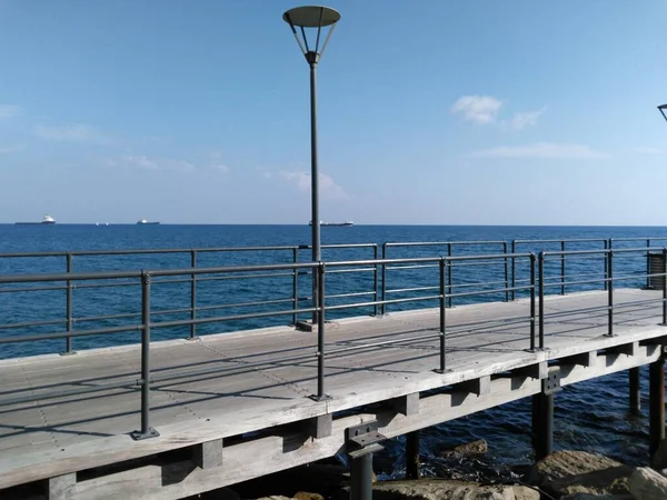 Kıbrıs Limasol Baraj Kıyı Hattı Kıbrıs Manzarası Akdeniz Deniz Manzaralı — Stok fotoğraf