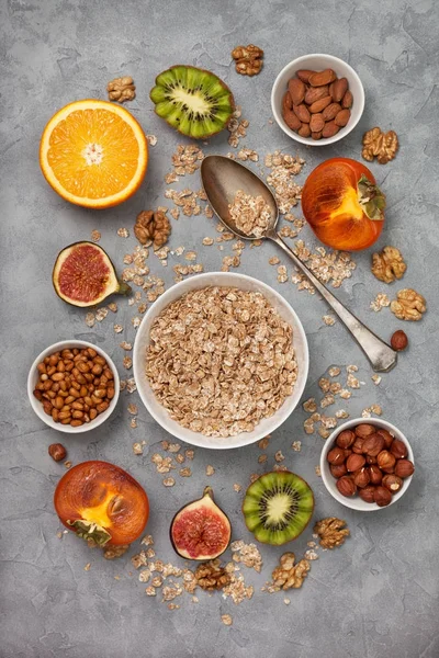 Muesli e frutta — Foto Stock