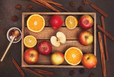 Kış içecekler için malzemeler 