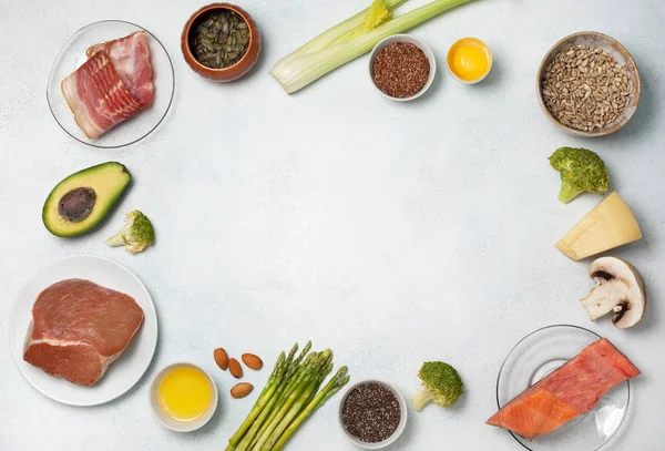 Ingredients for ketogenic diet Royalty Free Stock Images