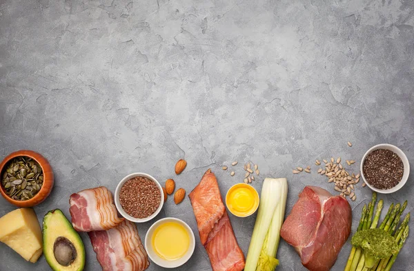 Ingredients for ketogenic diet Stock Image