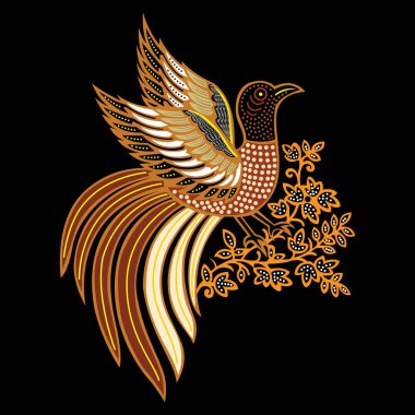 Endonezya 'dan vektör batik kuş