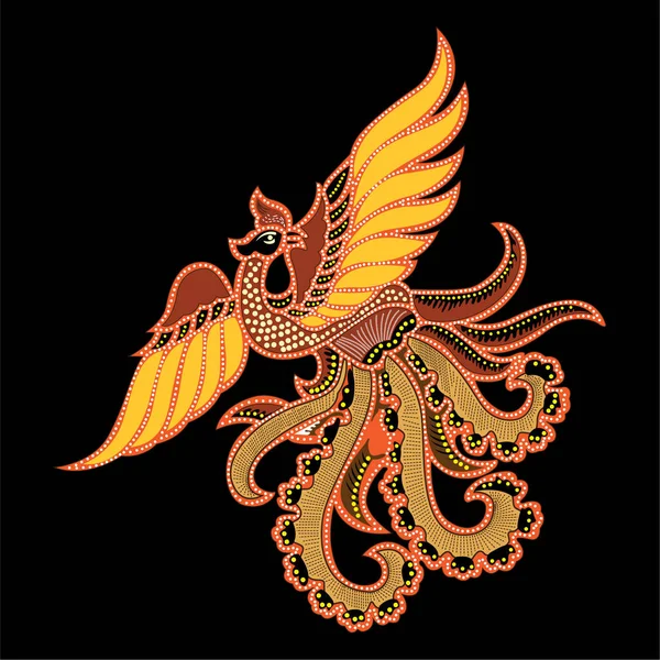 Vecteur batik oiseau de l'indonésie — Image vectorielle