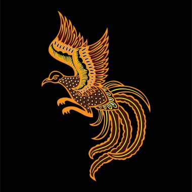 Endonezya 'dan vektör batik kuş
