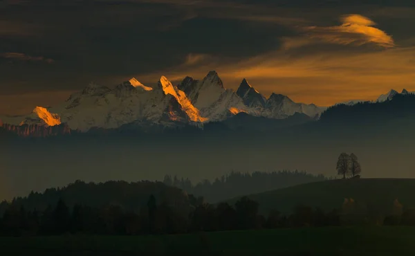 Swizerland Kanton Luzern Vista Montanha Wolhusen — Fotografia de Stock