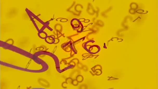 Fond abstrait avec des nombres rotatifs. UHD - 4K. rendu 3D 