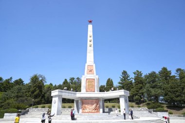 Kurtuluş anıt şeref Kızıl Ordu askerleri için. 01 Mayıs 2017. Pyongyang, Kuzey Kore - Kuzey Kore.