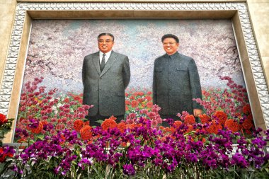Pyongyang çiçek Sergisi. Kuzey Kore - Kuzey Kore. 02 Mayıs 2017.