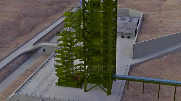 Take North Korean Expendable Carrier Rocket Unha Launch Pad Rendering — Stock Video