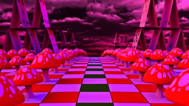 沿着棋盘上的鹅和纸牌的移动视图 Uhd — 图库视频影像