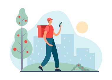 Şehre telefon getiren teslimatçı.