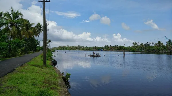 Beautiful Backwaters and blue skies of God\'s Own Country