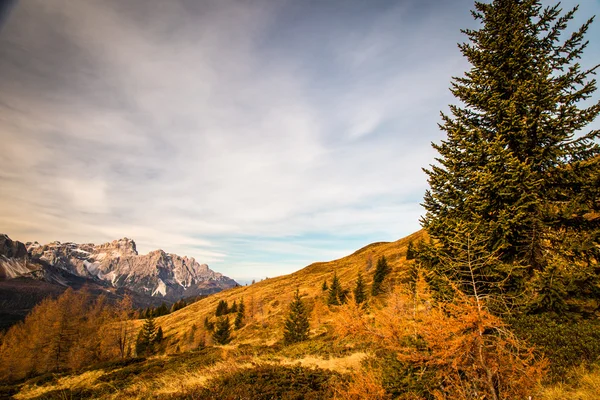 Manhã de outono nos alpes — Fotografia de Stock