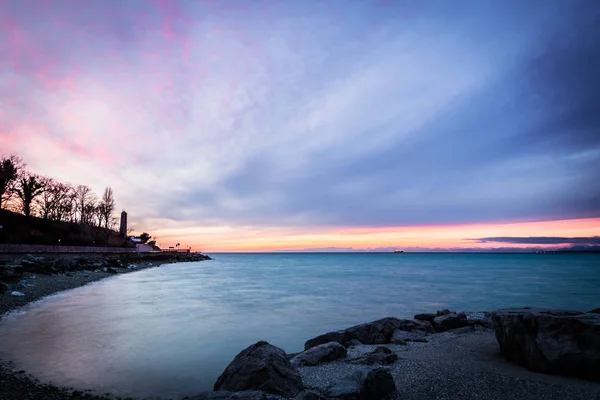 Evening in the gulf of Trieste — Stock Photo, Image