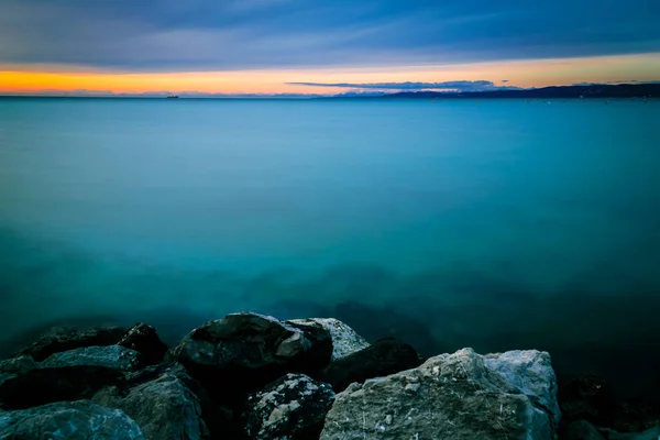 Trieste Körfezi akşamları — Stok fotoğraf