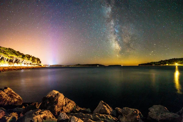 Vía Láctea en el cielo de la croacia — Foto de Stock