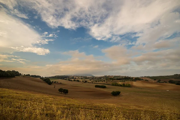 Západ slunce na italském venkově — Stock fotografie