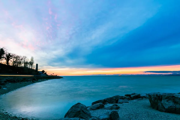 Evening in the gulf of Trieste — Stock Photo, Image