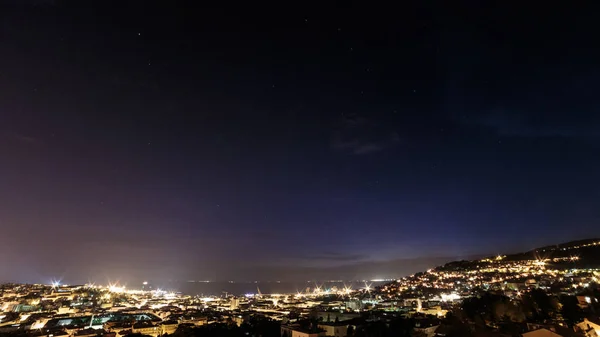 Sunset on the city of Trieste — Stock Photo, Image