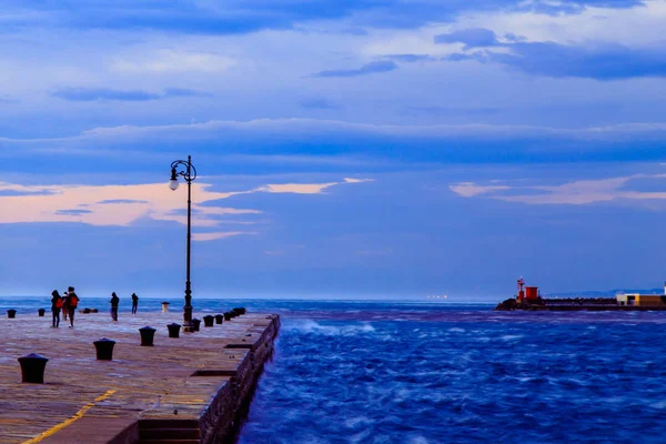 Windy day in the city of Trieste — Stock Photo, Image