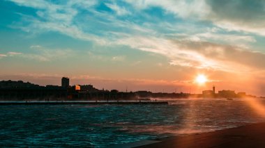 Trieste şehir rüzgarlı gün